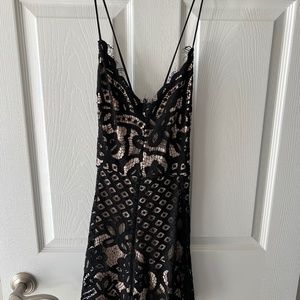 Express Lace open-back romper